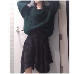 Zara tweed wool blend skirt